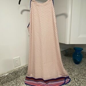 Skies Are Blue Geometric Dress with Blue Accents